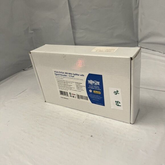 Tripp Lite B114-002-R Black 2-Port Vga Splitter with Signal Booster 350mhz PB46 - Picture 3 of 6
